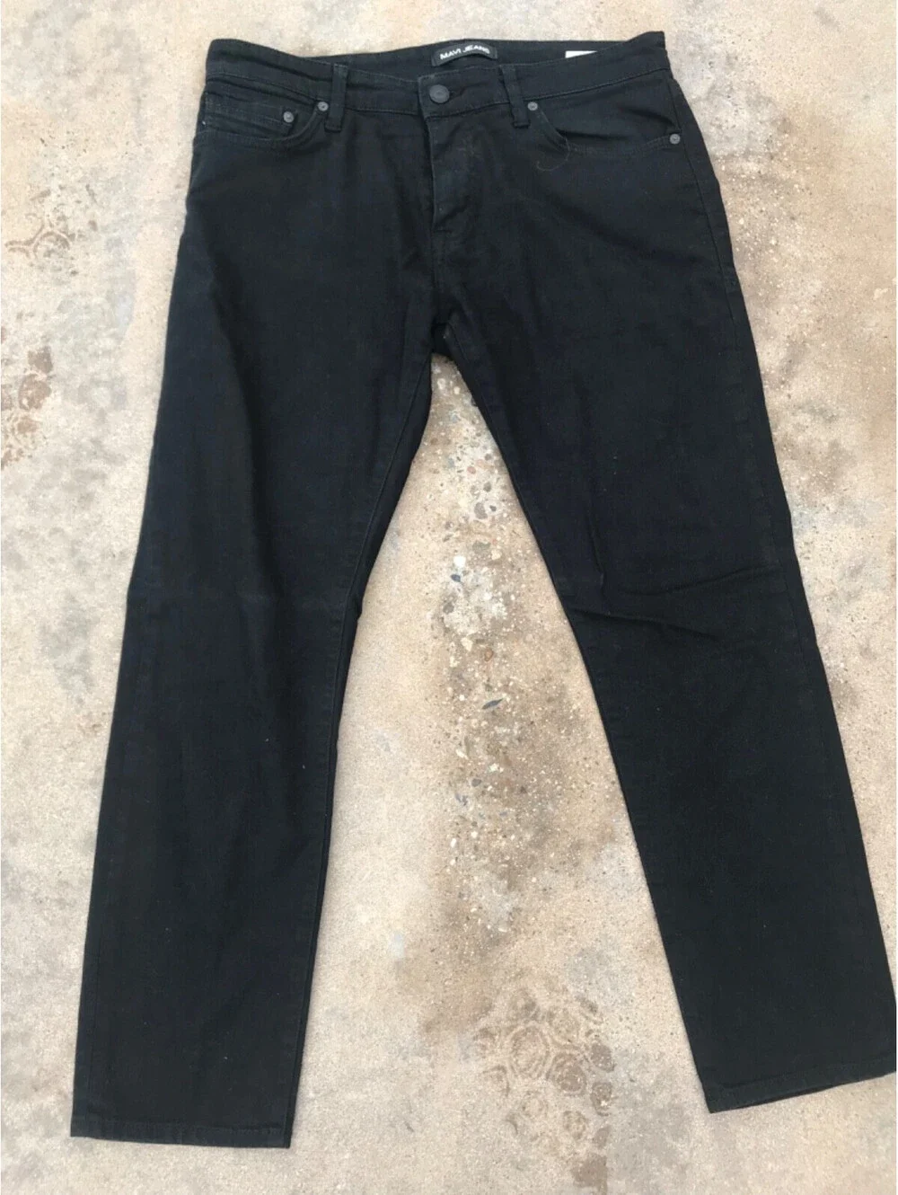 Mavi Jeans Mens 31x30 Black Jake Slim Straight Premium Dark Wash Stretch Denim